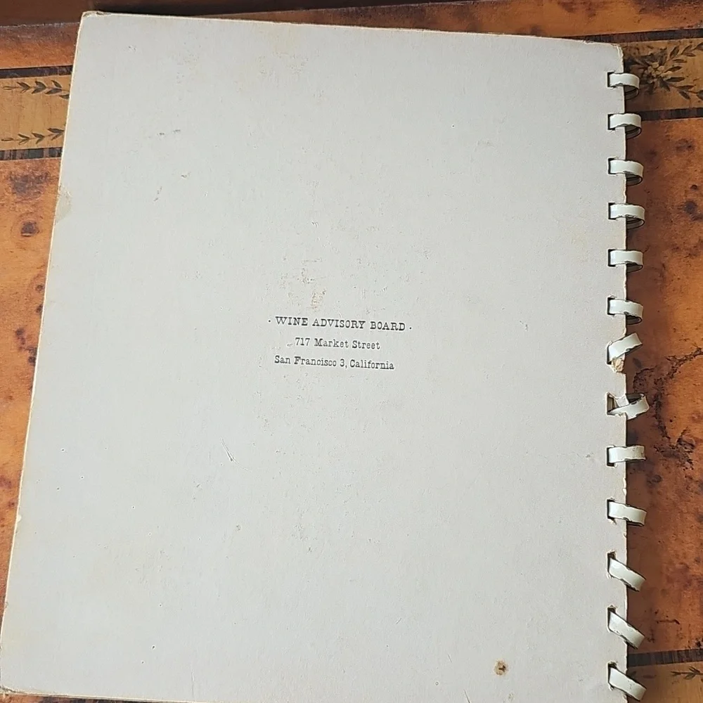 1963 Favorite Recipes of California Winemakers